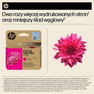 11. HP Oryginalny purpurowy tusz 924e EvoMore