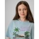 3. T-shirt bawełniany dziewczęcy 4F 4FJRSS26TTSHF3981-33S