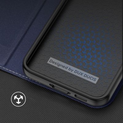 12. Dux Ducis Skin X2 etui Samsung Galaxy S23+ pokrowiec z klapką portfel podstawka niebieskie