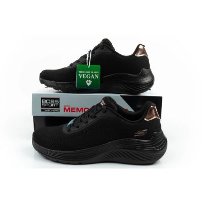 10. Skechers buty damskie sportowe Bobs Squad Waves czarne lekkie modne