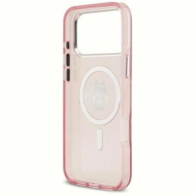 7. Etui Karl Lagerfeld IML Choupette Sketch Logo MagSafe na iPhone 17 Pro Max - różowe