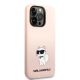 4. Etui Karl Lagerfeld Silicone Choupette na iPhone 14 Pro - różowe