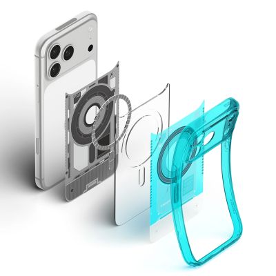 18. Etui Spigen Ultra Hybrid MagSafe na iPhone 18 Pro / 17 Pro - jasnoniebieskie