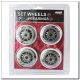 7. PU 84x24 82A PRZEZROCZYSTE (4 szt.) + ABEC-7 CHROME (8 szt.) ZESTAW NILS EXTREME