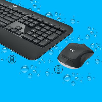 44. Zestaw klawiatura + mysz membranowa Logitech MK540 920-008685 (USB;  kolor czarny; optyczna; 1000 DPI)