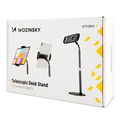 5. Wozinsky stojak na tablet i telefon na biurko czarny (WTHBK4)