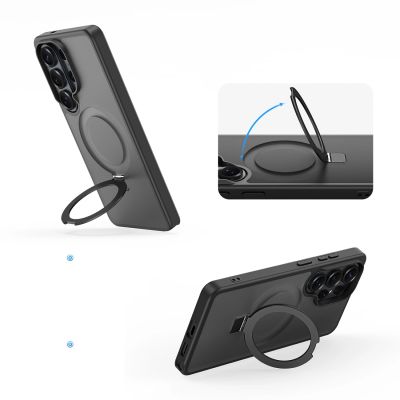 10. Etui Dux Ducis Yind na Samsung Galaxy S26 Ultra z podstawką kompatybilne z MagSafe - czarne