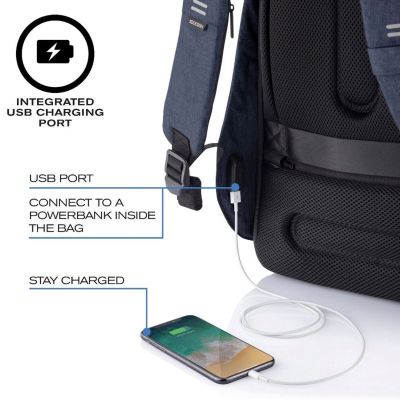 15. XD DESIGN PLECAK ANTYKRADZIEŻOWY BOBBY HERO SMALL GRANATOWY P/N: P705.705