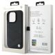 8. Etui BMW Signature Leather Crossing Lines Pattern na iPhone 16 Pro - czarne