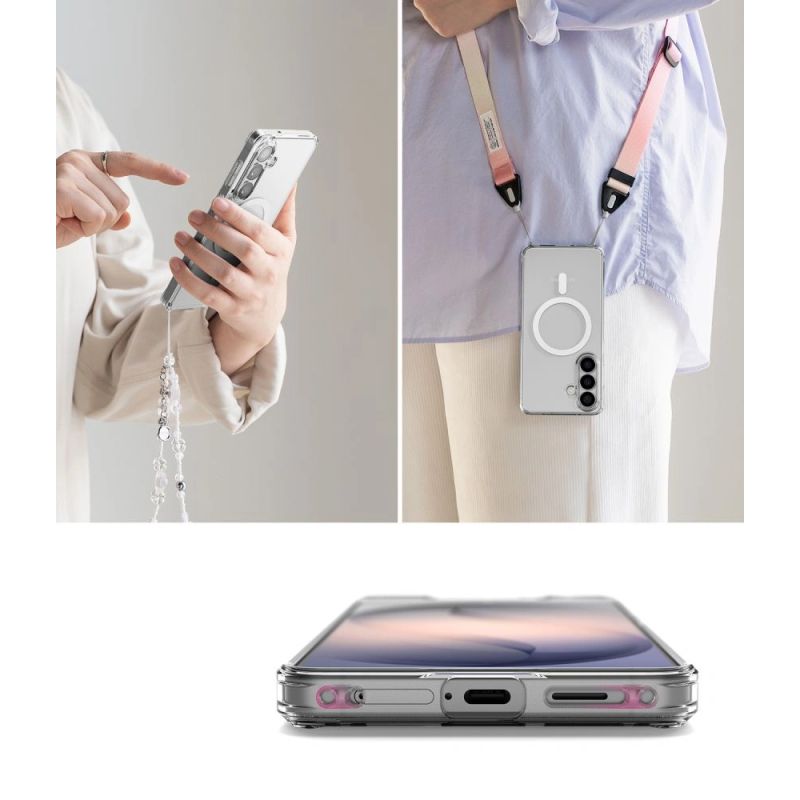 6. Etui Ringke Fusion Magnetic MagSafe na Samsung Galaxy S26+ - przezroczyste