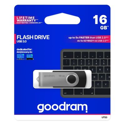 5. Pendrive GoodRam Twister UTS3-0160K0R11 (16GB; USB 3.0; kolor czarny)