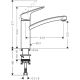 2. Bateria kuchenna HG Logis 160 kokken - kokkenarmatur m/svingtud, krom