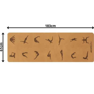 11. KORKOWA MATA DO JOGI SKŁADANA 183x61x0.4CM ENERO FIT