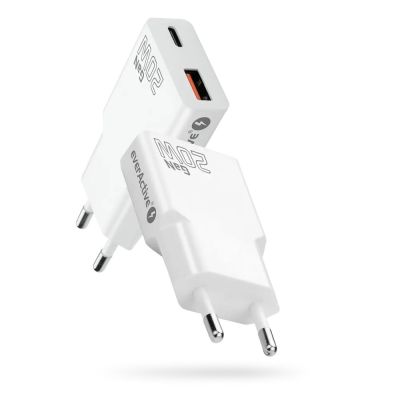 6. EVERACTIVE ŁADOWARKA SIECIOWA 1 X USB, 1 X USB-C QUICK CHARGE 3.0 20W SUPER SLIM BIAŁA SC-340Q
