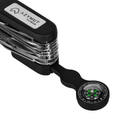 6. Scyzoryk AZYMUT Tatron - 25 narzędzi + kabura, 90mm czarny ( HK20017BL )