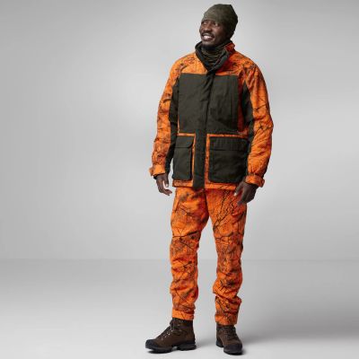7. Spodnie męskie Fjällräven Brenner Pro Winter Trousers M Orange Multi Camo (F87322-261)