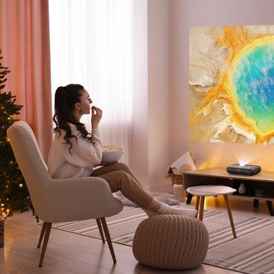 25. Projektor multimedialny Yaber K300s laserowy RGB FullHD 1080p z głośnikami JBL - czarny