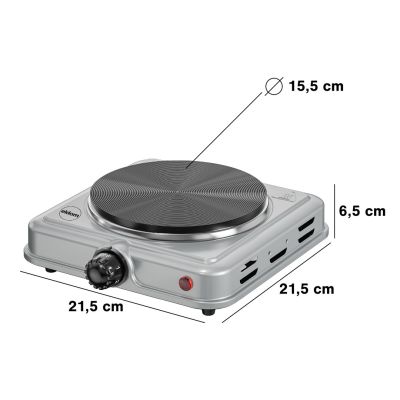 5. ELDOM KUCHENKA ELEKTRYCZNA PG13 UNNA 1000W SREBRNA