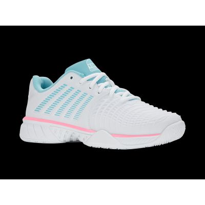 2. Sneakersy K-swiss EXPRSLIGHT3 HB PADEL WHITE/SOFT NEON BLUE/NEON BUBLE GUM-M (98900-146-M)