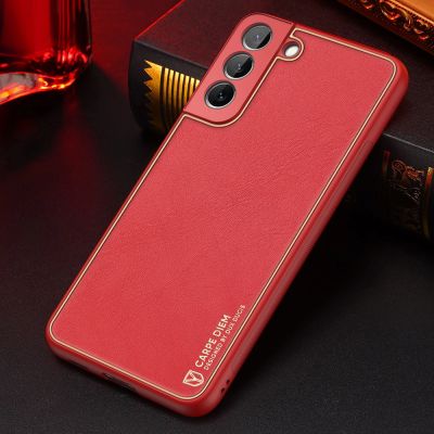11. Dux Ducis Yolo eleganckie etui pokrowiec ze skóry ekologicznej Samsung Galaxy S22+ (S22 Plus) czerwony