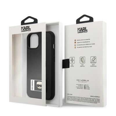 8. Etui Karl Lagerfeld Ikonik Patch na iPhone 13 mini - czarne