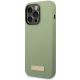 2. Etui Guess Silicone Logo Plate MagSafe na iPhone 14 Pro Max - zielone