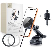 Ładowarka samochodowa Tech-Protect V9 MagSafe 25W Qi 2.2 - czarny