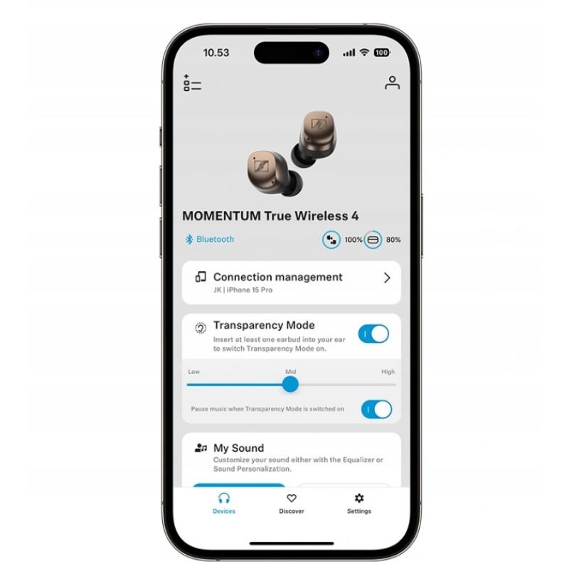 9. Słuchawki Sennheiser Momentum True Wireless 4 MTW4 biały