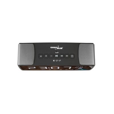 2. GREENBLUE RADIOBUDZIK BLUETOOTH 4.2, FM, AUX-IN, 6W, TEMPERATURA, ALARM, ZEGAR, AKUMULATOR 2200MAH GB200
