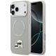 Etui Karl Lagerfeld Karl & Choupette Pins MagSafe do iPhone 17 Pro - szare