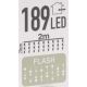 14. LAMPKI CHOINKOWE KURTYNA ŚWIETLNA 200x70CM ZEW LED CIEPŁY BIAŁY FLASH