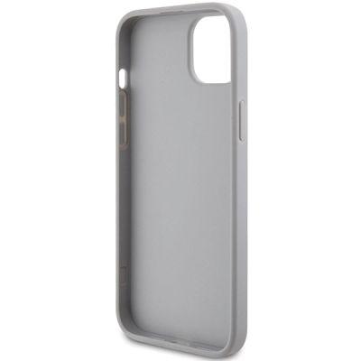 7. Etui Guess Strass Metal Logo do iPhone 15 Plus - srebrne