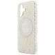 6. Etui Guess IML Flowers Electro Pearl Strap MagSafe na iPhone 17 - białe