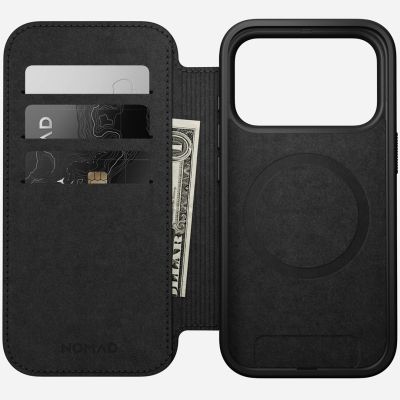 2. Nomad Modern Leather Folio pokrowiec na telefon komórkowy 16 cm (6.3") Opalony/Jasnobrązowy