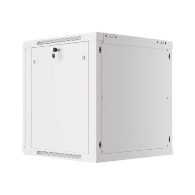 19. SZAFA INSTALACYJNA RACK WISZĄCA 19" 12U 600X600 SZARA DRZWI METALOWE (FLAT PACK)