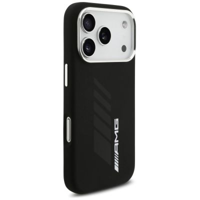 4. Etui AMG Silicone Oversize Rhombs MagSafe na iPhone 17 Pro - czarne