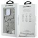 8. Etui Karl Lagerfeld Grained Pattern & Logo MagSafe na iPhone 16 Pro - szare