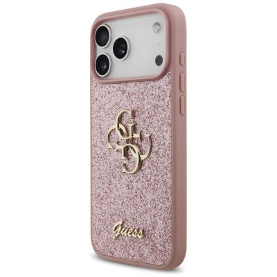 2. Etui Guess Fixed Glitter Big 4G na iPhone 18 Pro Max / 17 Pro Max - różowe