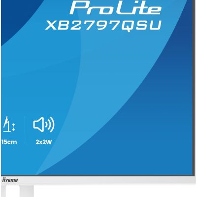 36. iiyama ProLite XB2797QSU-W1 monitor komputerowy 68,6 cm (27") 2560 x 1440 px Quad HD LED Biały