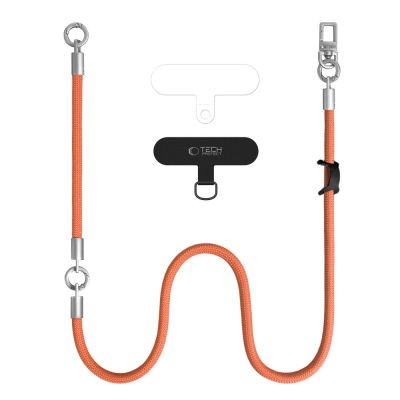 2. Smycz do telefonu Tech-Protect C10S Rope - pomarańczowa
