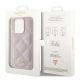 8. Etui Guess Quilted Metal Logo na iPhone 15 Pro Max - różowe