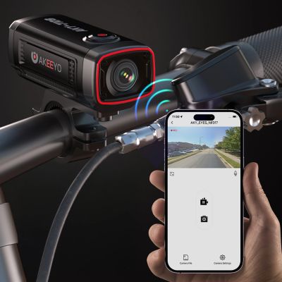 5. Kamera sportowa AKEEYO AKY-710S wideorejestrator 4K na kierownicę motocykl - czarna