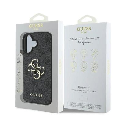 8. Etui Guess 4G Big Logo na iPhone 16 - czarny