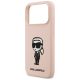 6. Etui Karl Lagerfeld Silicone Karl Sketch & Logo MagSafe na iPhone 17 Pro Max - różowe