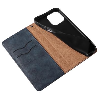 13. Magnet Strap Case etui Samsung Galaxy S23 pokrowiec z klapką portfel mini smycz podstawka niebieskie