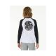 4. Koszulka chłopięca RIP CURL Wettie Icon Ls Tee -Boy biały