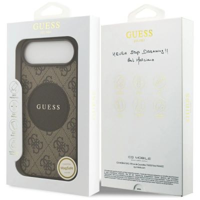 8. Etui Guess 4G Circle Classic Logo MagSafe na iPhone Air - brązowe