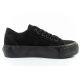 4. Lee Cooper buty sportowe damskie trampki z tkaniny platforma czarne
