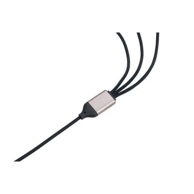 3. TROIKA DREIZACK PRO kabel USB 1,2 m USB C USB C/Micro USB-A/Lightning 100 W Czarny, Szary