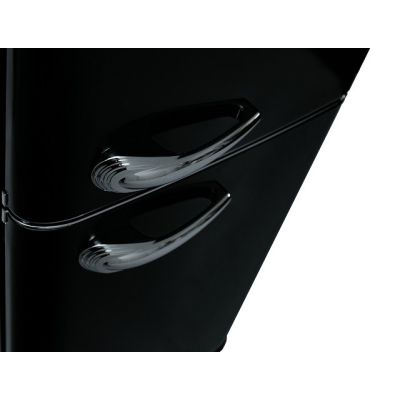 9. Lodówka Retro Ravanson LKK-250RB 250l | oświetlenie LED | styl vintage | 545 x 585 x 182 mm | czarny